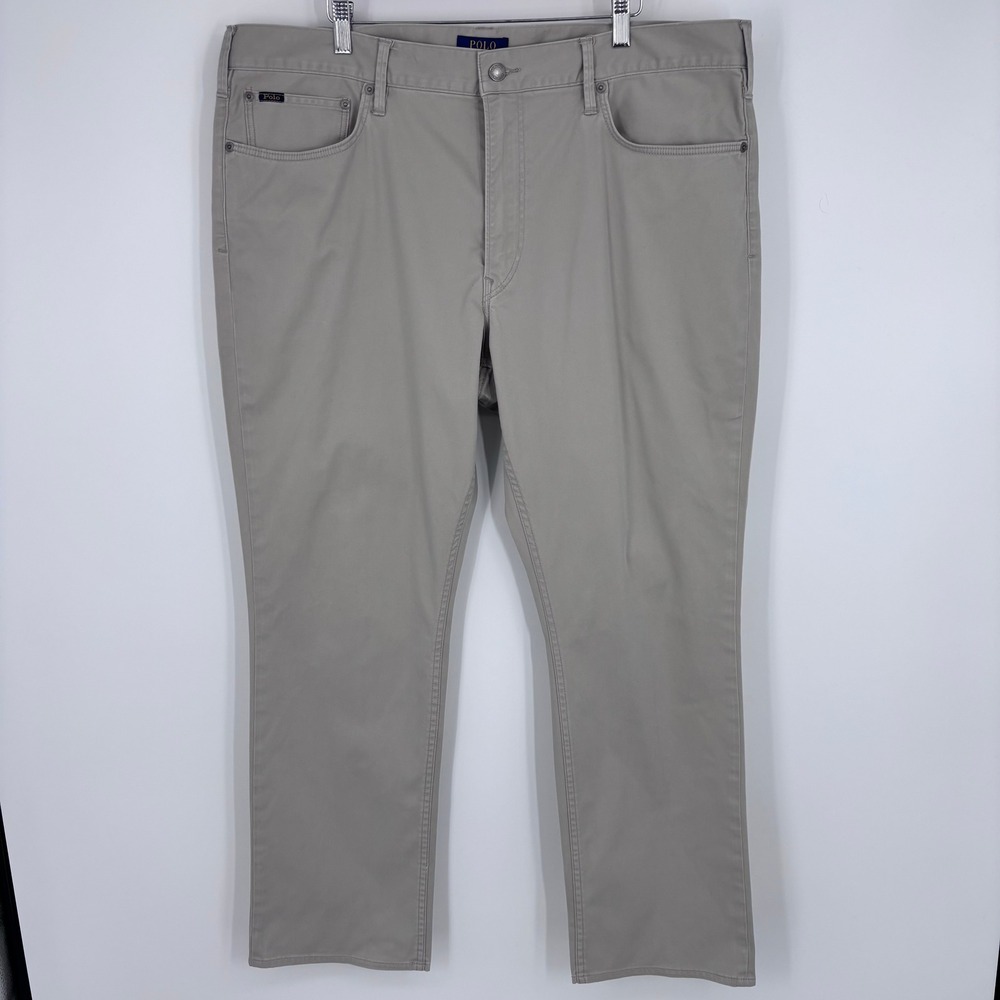 Polo Ralph Lauren 5 Pocket Chino Pants Mens 40x31 (Tag 40x32) Khaki Stretch Prep - Picture 2 of 11